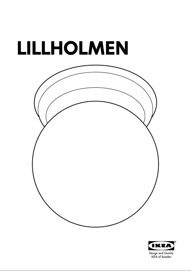 Page 1 de la notice Manuel utilisateur Ikea LILLHOLMEN