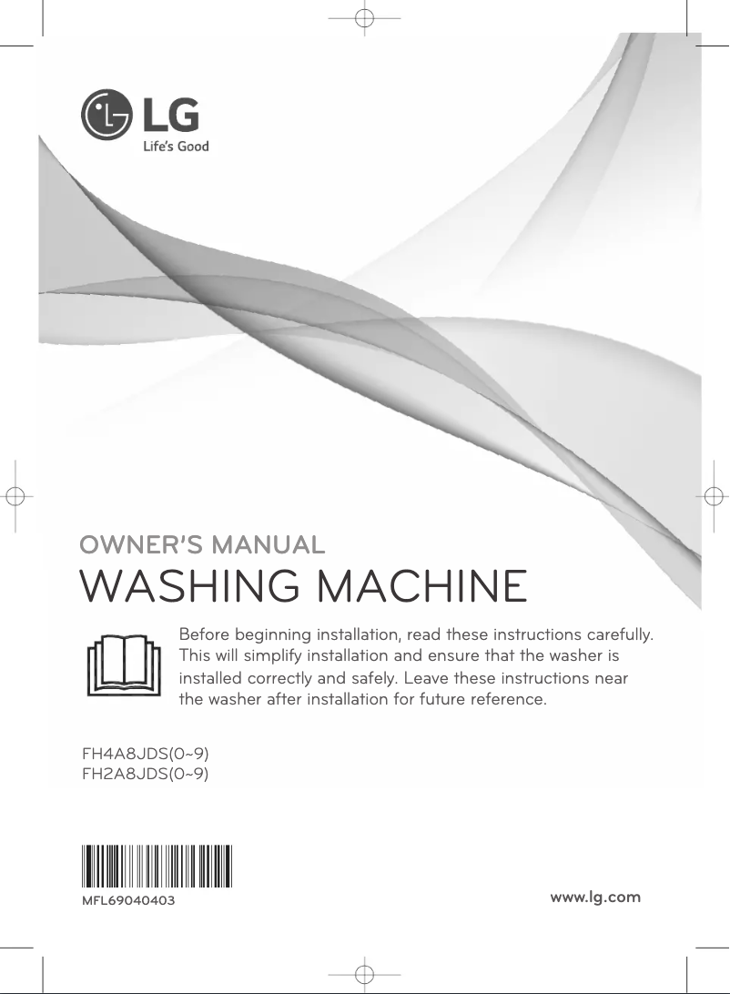 Page 1 de la notice Manuel utilisateur LG FH2A8JDS