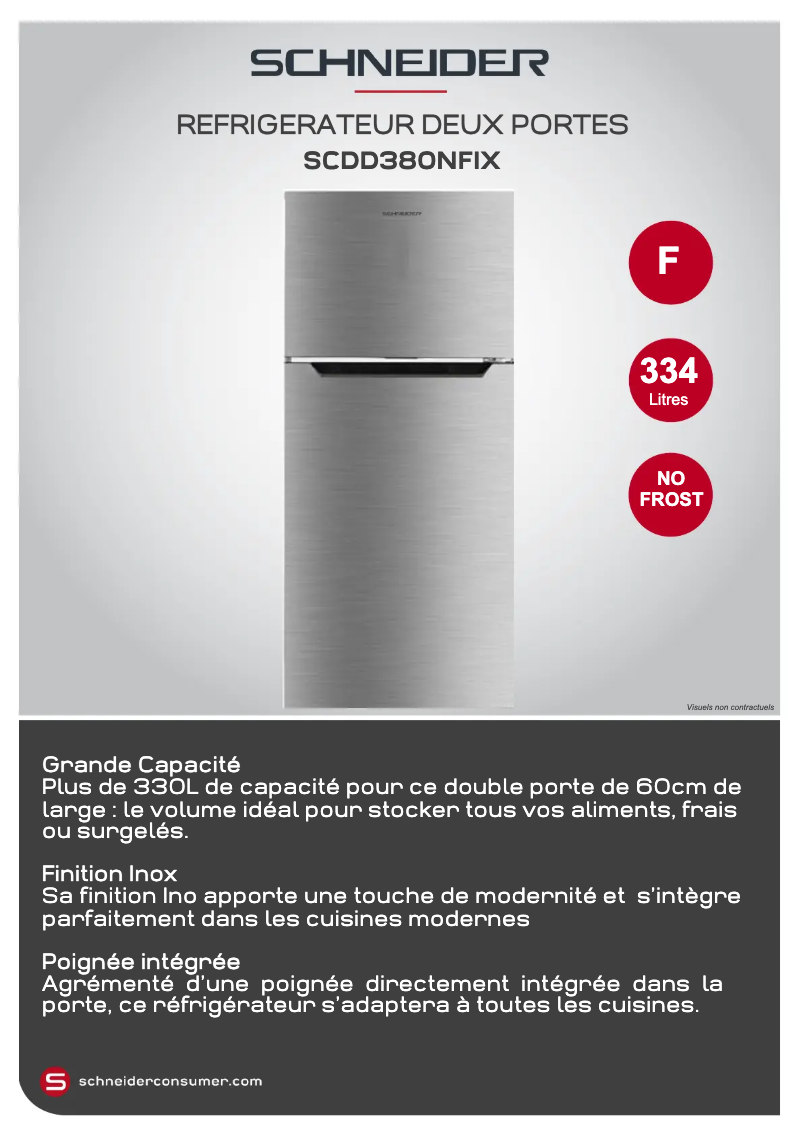 Página 1 del manual Ficha técnica Schneider SCDD380NFIX