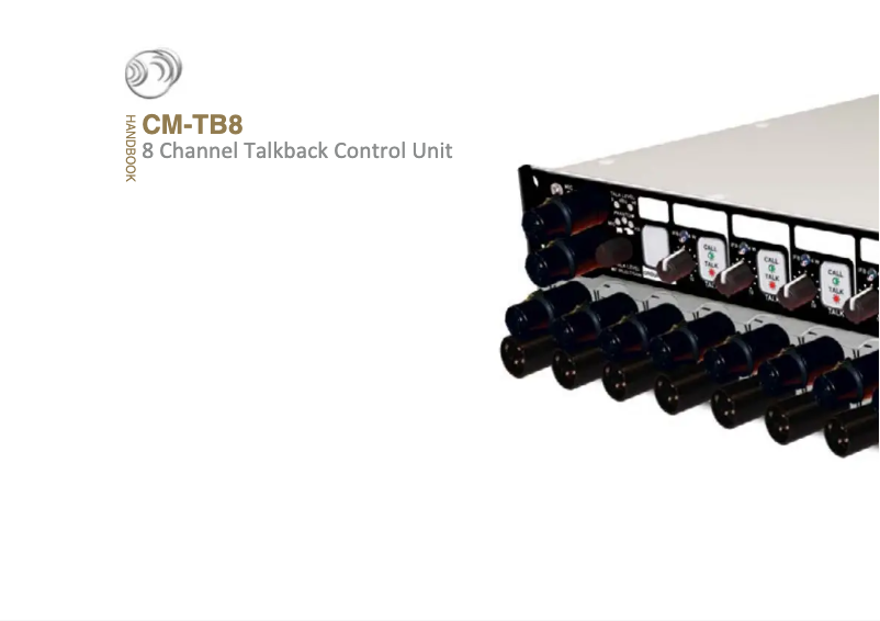 Page 1 de la notice Manuel utilisateur Sonifex CM-TB8