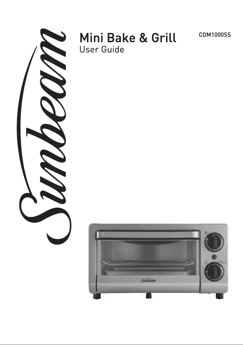 Page 1 de la notice Manuel utilisateur Sunbeam Mini Bake & Grill COM1000SS
