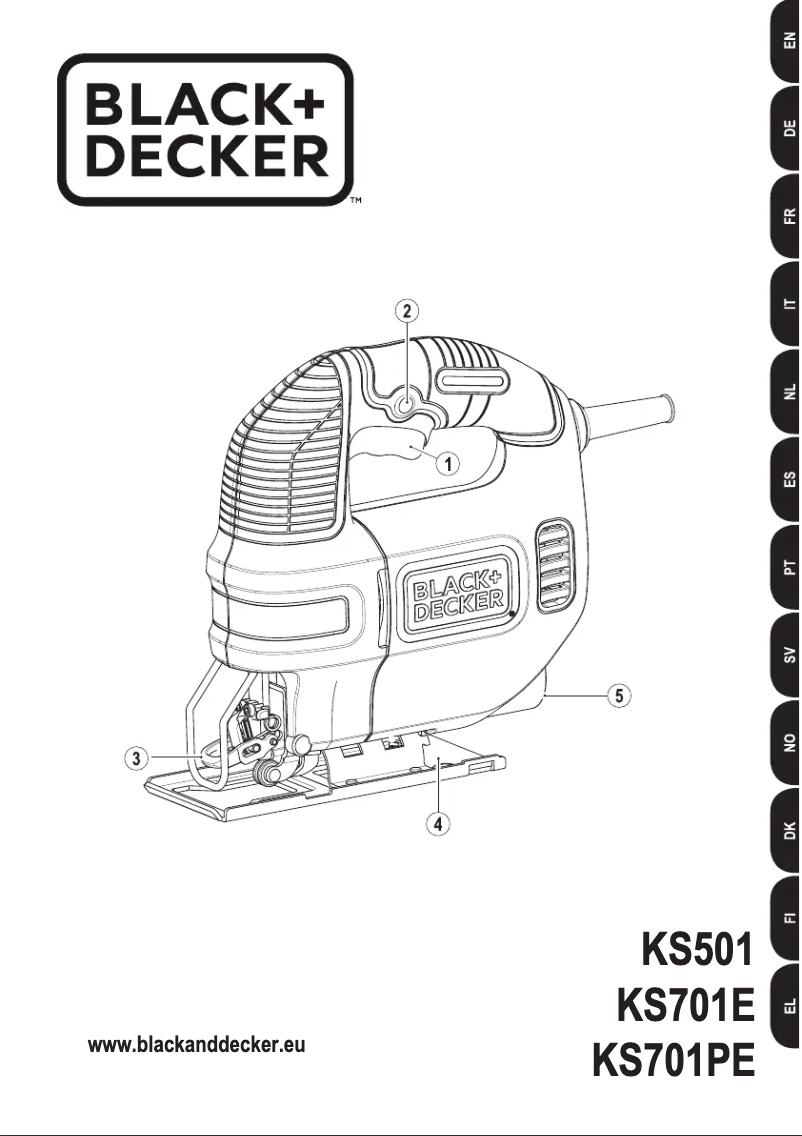Page 1 de la notice Manuel utilisateur Black & Decker KS701PEK-QS