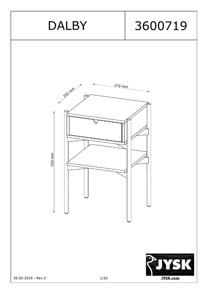 Página 1 del manual Manual de usuario JYSK Dalby