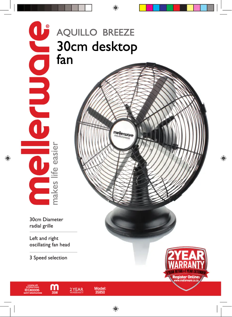 Page 1 de la notice Manuel utilisateur Mellerware 35850