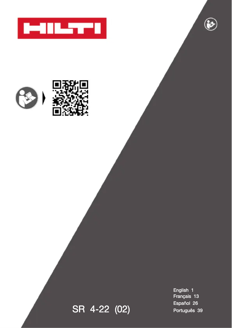 Page 1 de la notice Manuel utilisateur Hilti SR 4-22