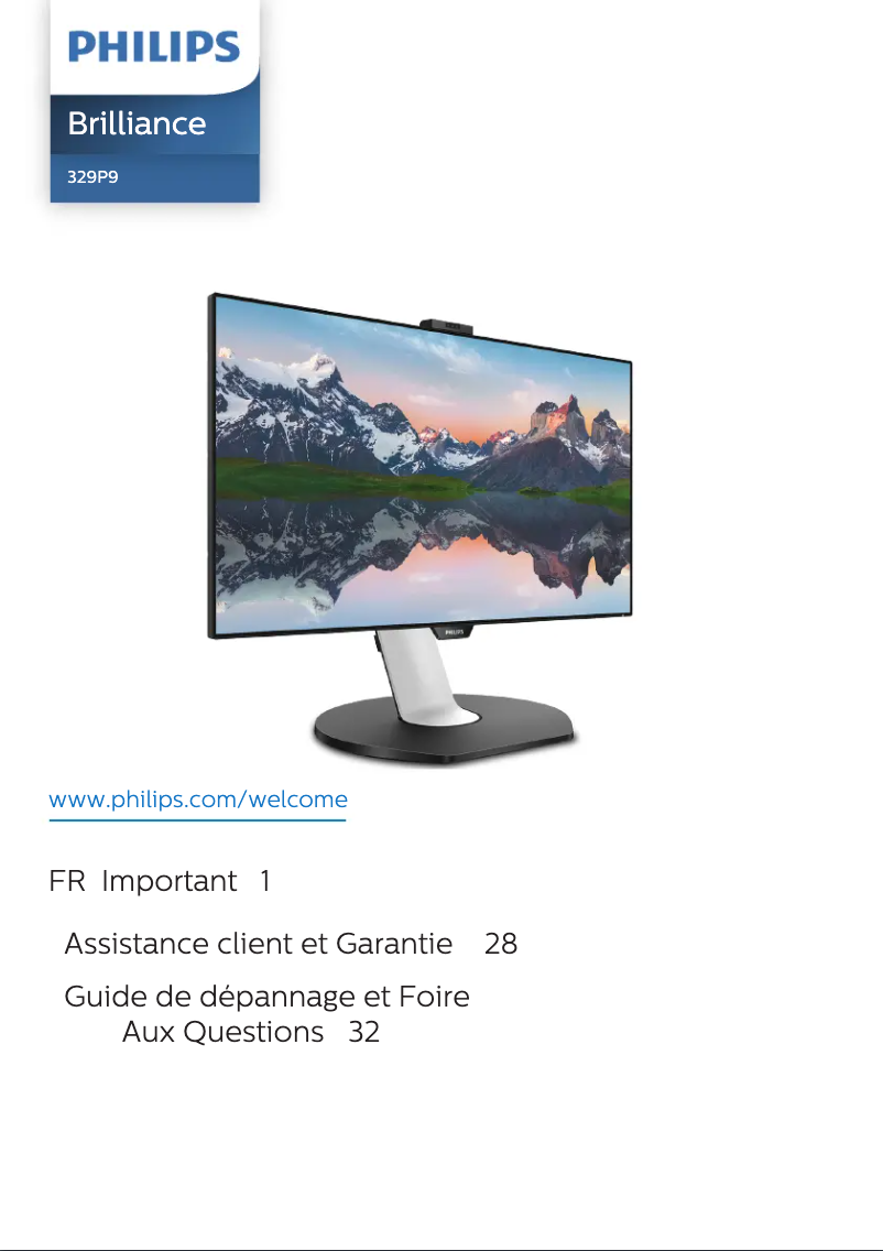 Page 1 of the manual User Manual Philips Brilliance 329P9H