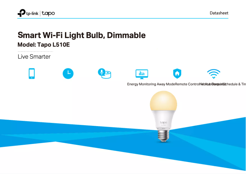 Page 1 de la notice Fiche technique TP-Link Tapo L510E