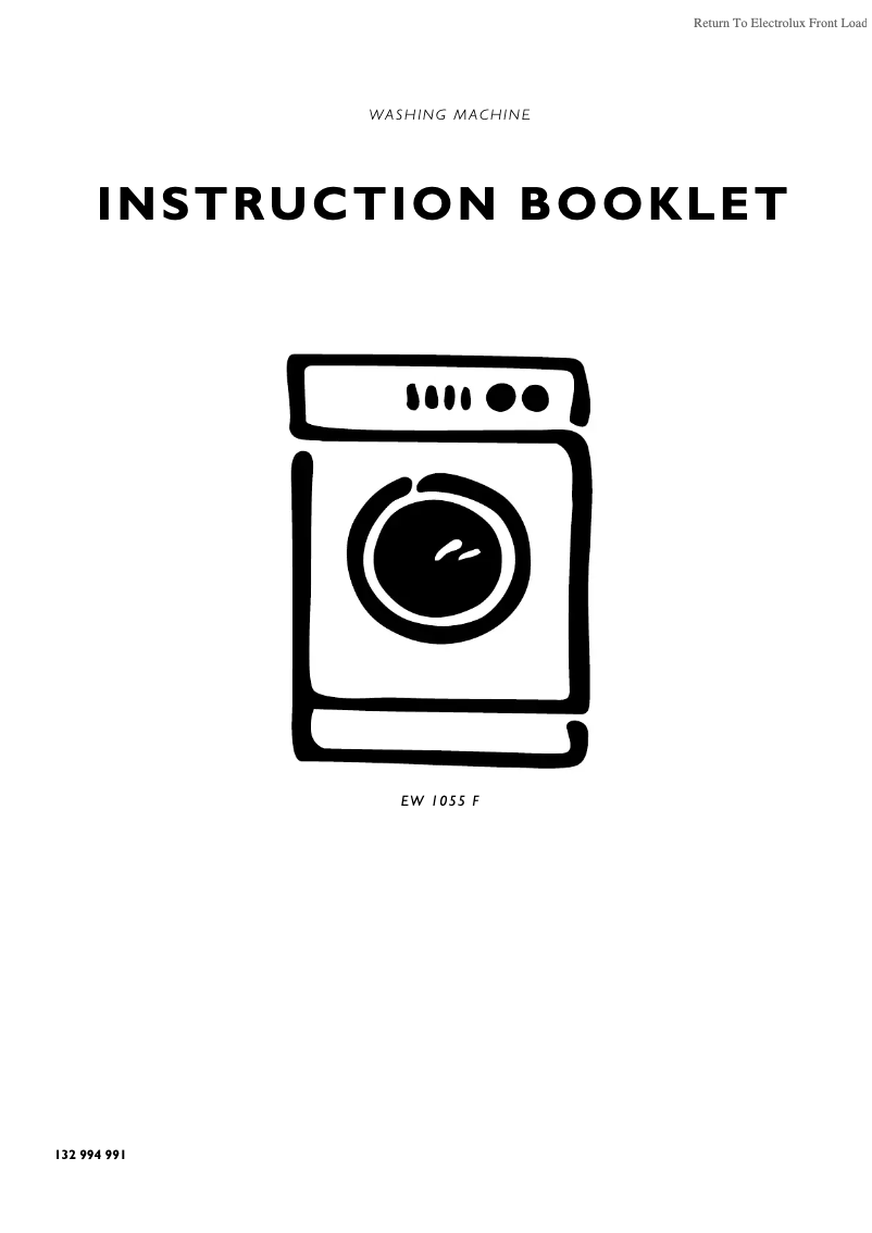 Página 1 del manual Manual de usuario Electrolux EW1055F