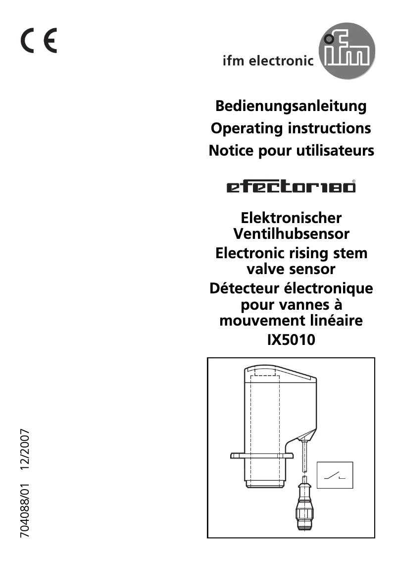 Page 1 de la notice Manuel utilisateur IFM ZZ0214