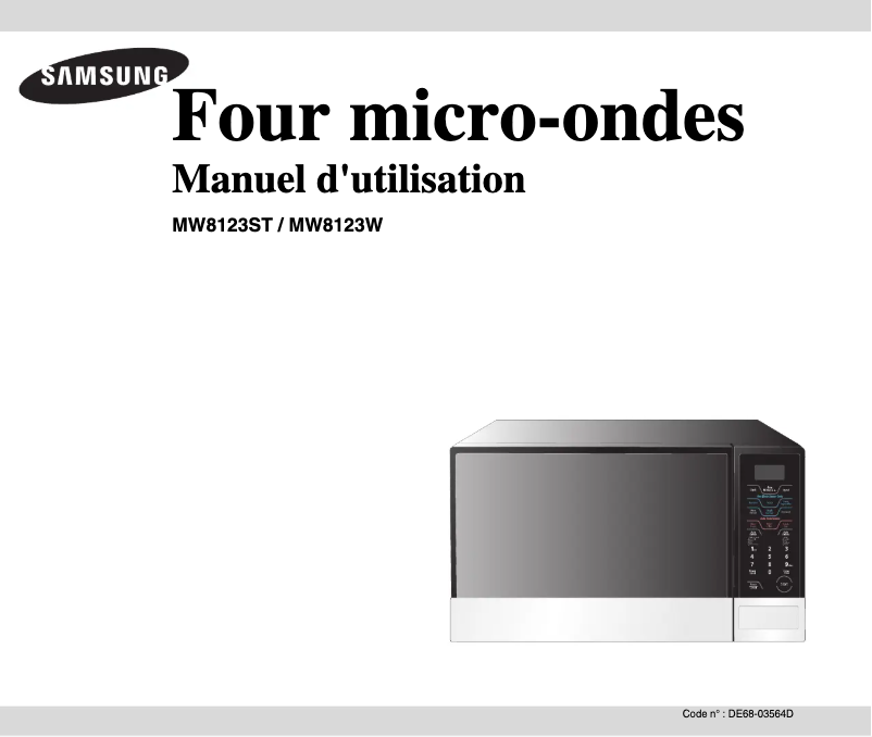 Page 1 de la notice Manuel utilisateur Samsung MW8123W
