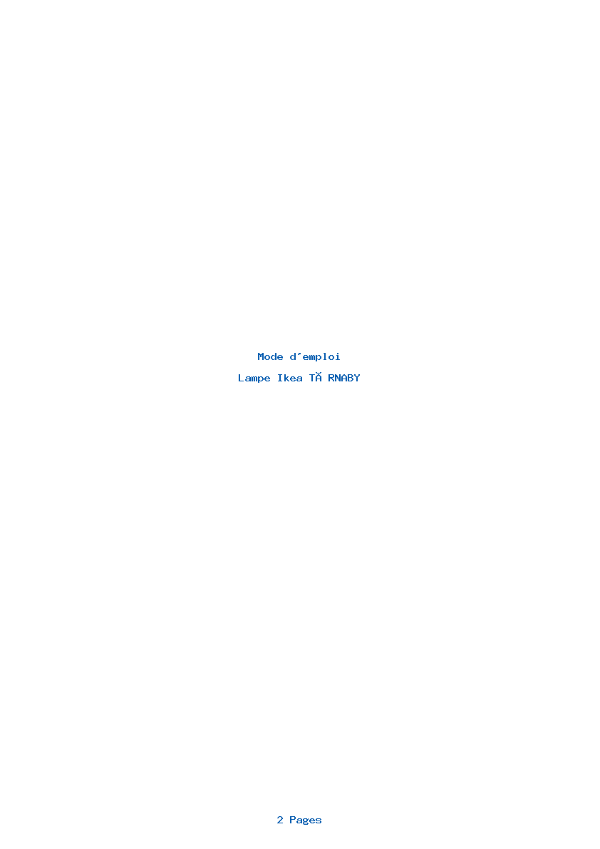 Page 1 de la notice Mode d'emploi Ikea TÄRNABY