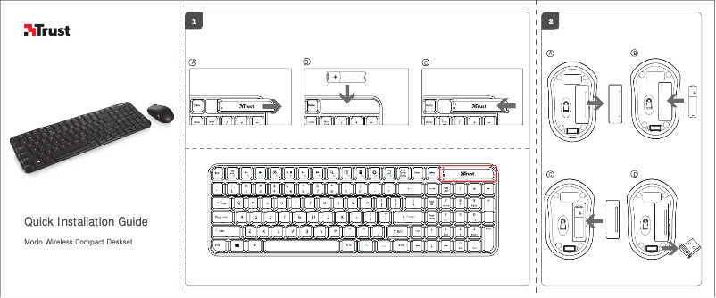 Page 1 de la notice Manuel utilisateur Trust Modo