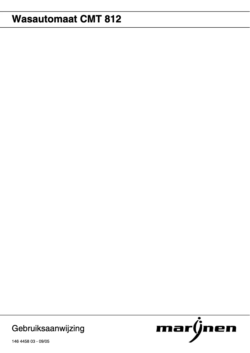 Page 1 de la notice Manuel utilisateur Marynen CMT 812