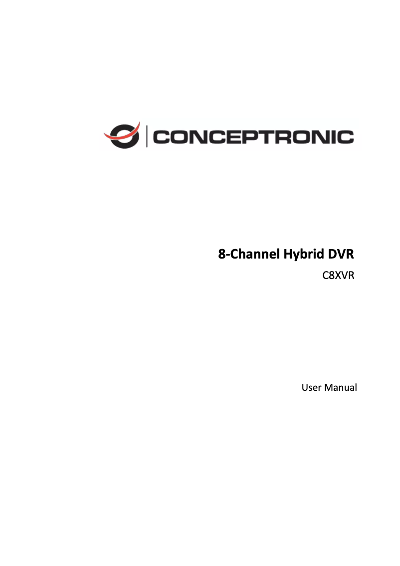 Page 1 de la notice Manuel utilisateur Conceptronic C8XVR