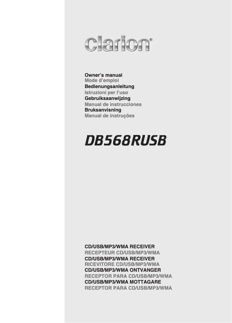 Página 1 del manual Manual de usuario Clarion DB568RUSB