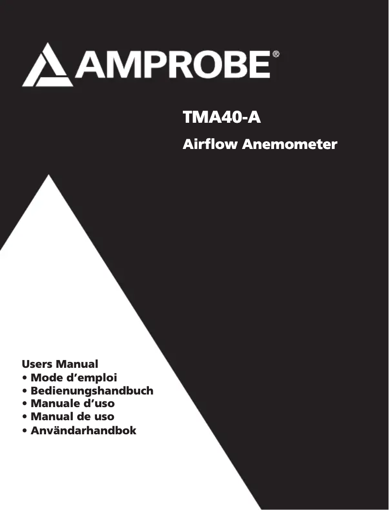 Page 1 de la notice Manuel utilisateur Amprobe TMA40-A