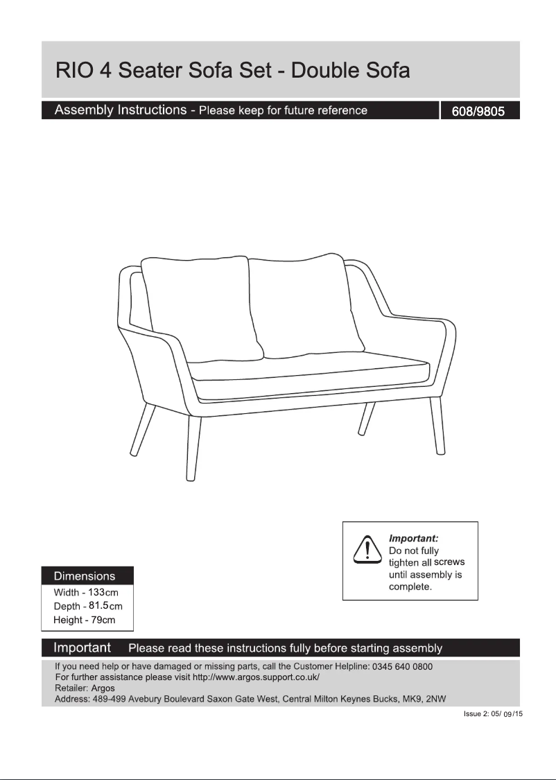 Page 1 de la notice Manuel utilisateur Heart of House Rio