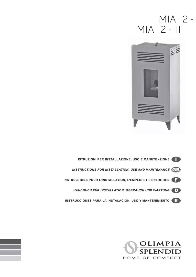 Page 1 de la notice Manuel utilisateur Olimpia Splendid MIA 2 9