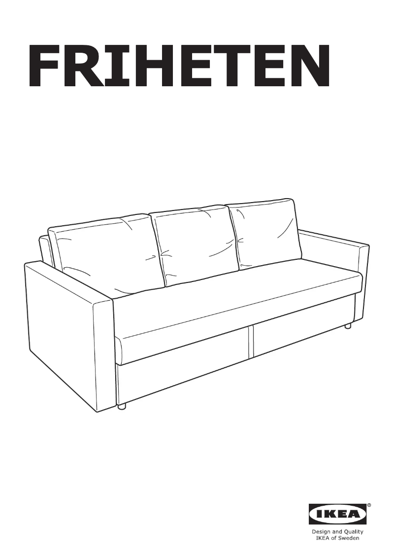 Page 1 de la notice Manuel utilisateur Ikea FRIHETEN 404.315.64