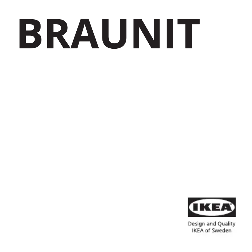 Page 1 de la notice Manuel utilisateur Ikea BRAUNIT 104.497.54