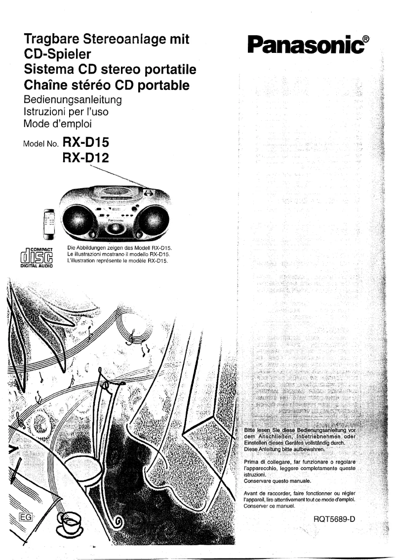 Página 1 del manual Manual de usuario Panasonic RX-D15