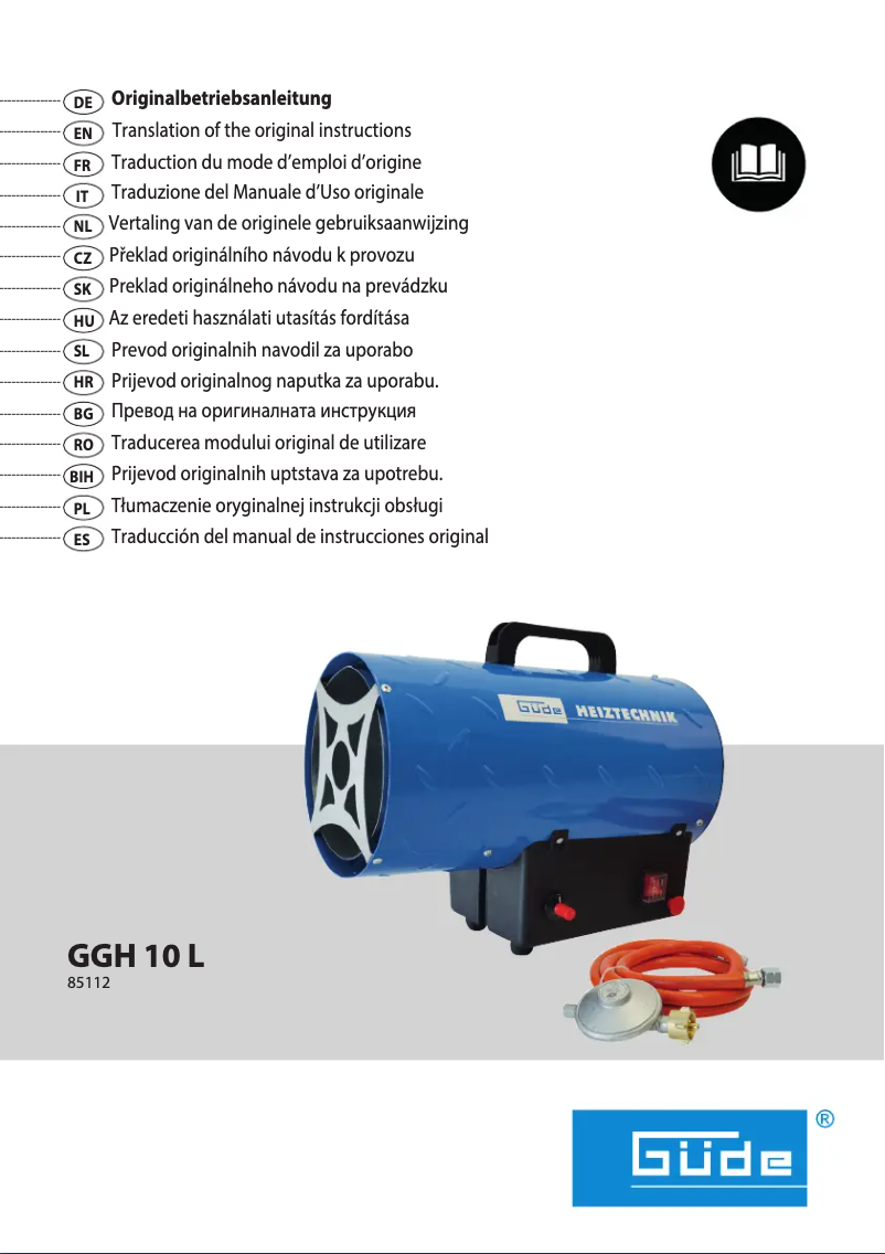 Page 1 de la notice Manuel utilisateur Güde GGH 10 L