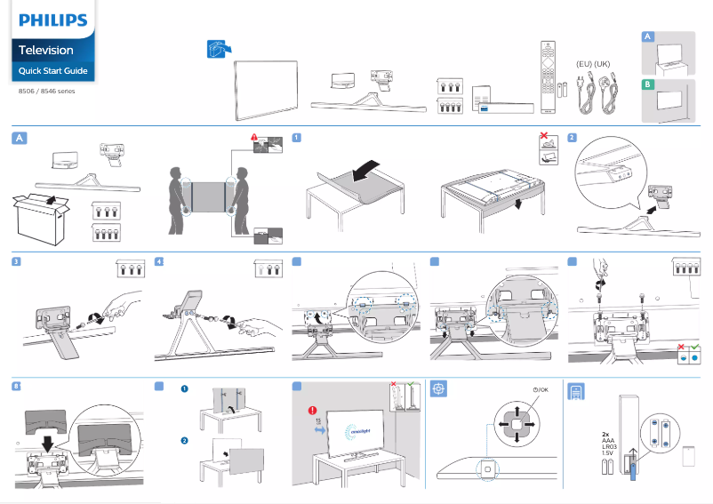 Página 1 del manual Guía de inicio rápido Philips 58PUS8506