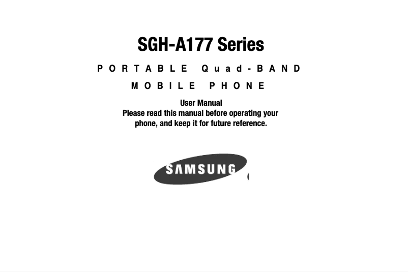 Página 1 del manual Manual de usuario AT&T SGH-A177