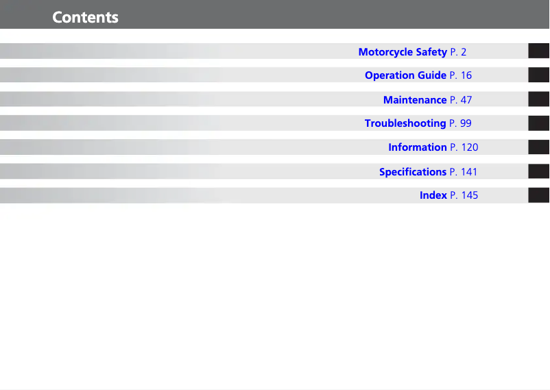 Page 1 of the manual User Manual Honda CTX700 (2014)