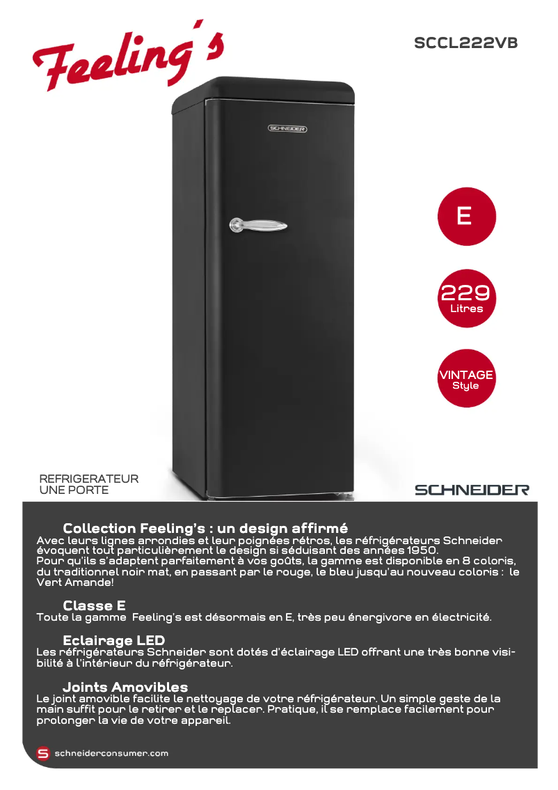 Página 1 del manual Ficha técnica Schneider SCCL222VB