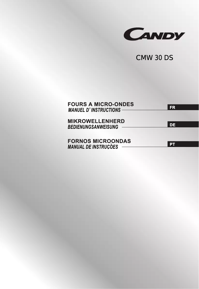 Página 1 del manual Manual de usuario Candy CMW30DS