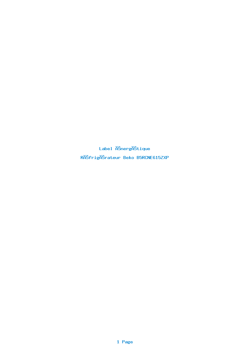 Image de la première page du manuel de l'appareil B5RCNE615ZXP
