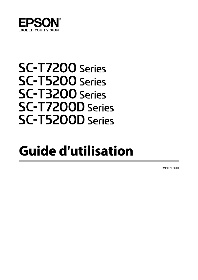 Página 1 del manual Manual de usuario Epson SureColor SC-T7200D