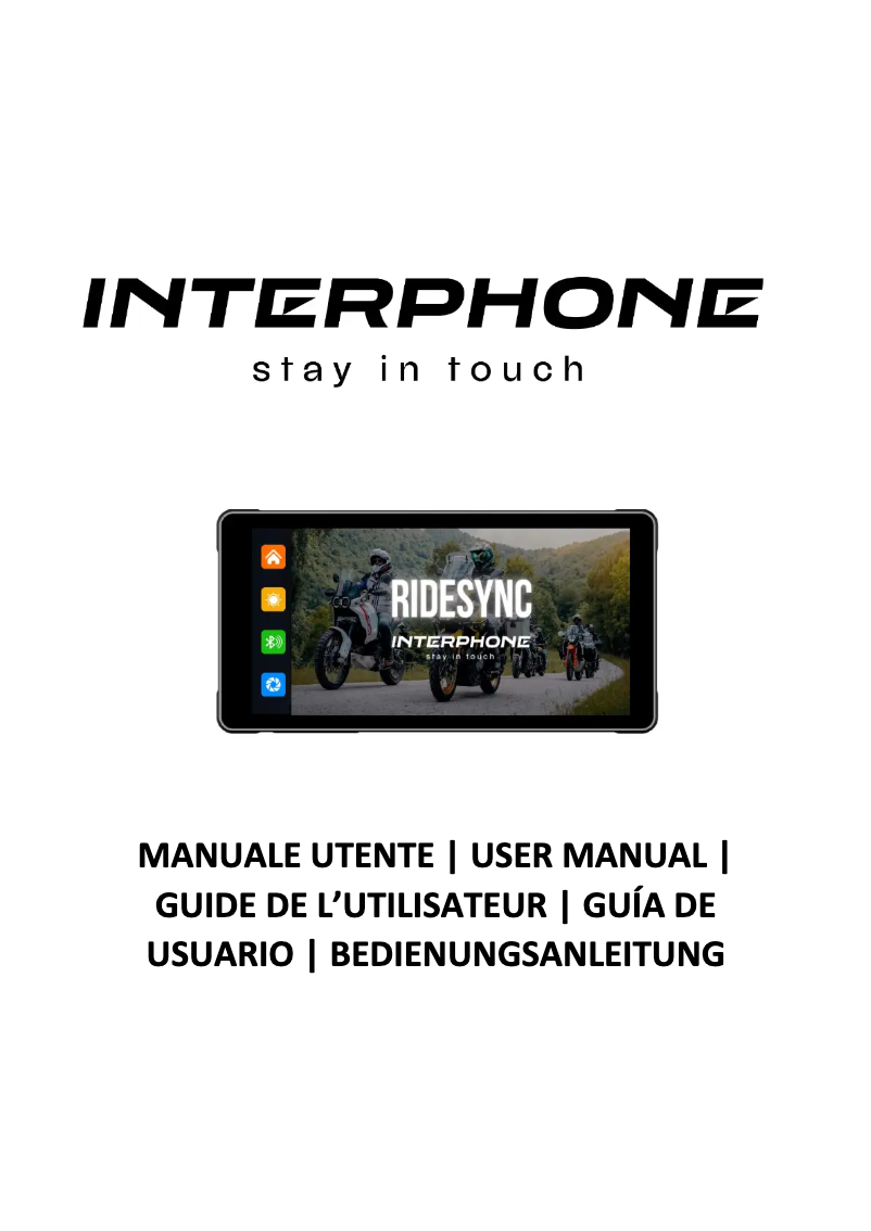 Page 1 de la notice Manuel utilisateur Interphone RideSync