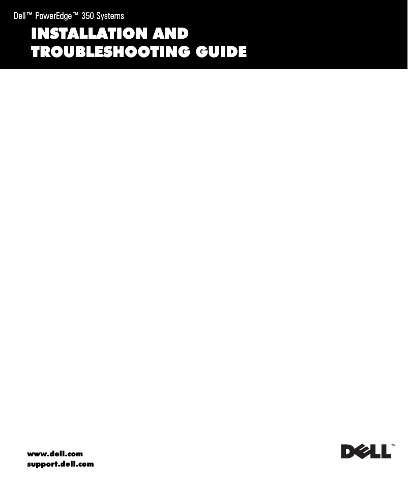 Page 1 de la notice Manuel utilisateur Dell PowerEdge 350