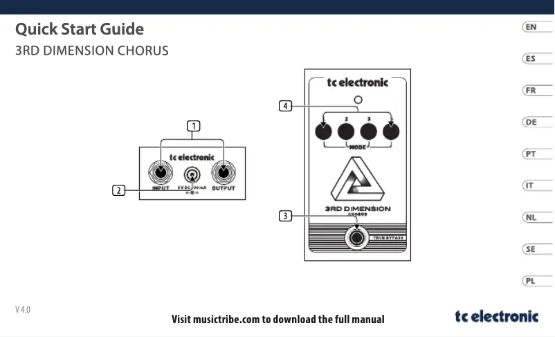Page 1 de la notice Manuel utilisateur TC Electronic 3rd Dimension Chorus