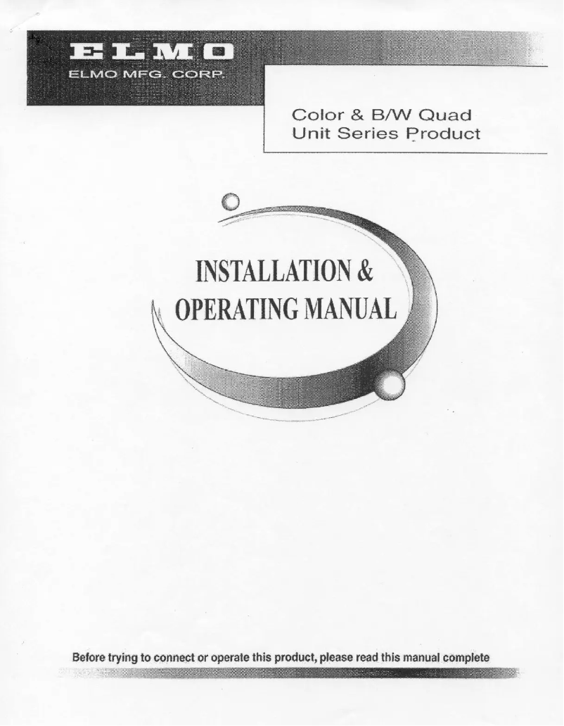 Page 1 de la notice Manuel utilisateur Elmo Chroma Quad4