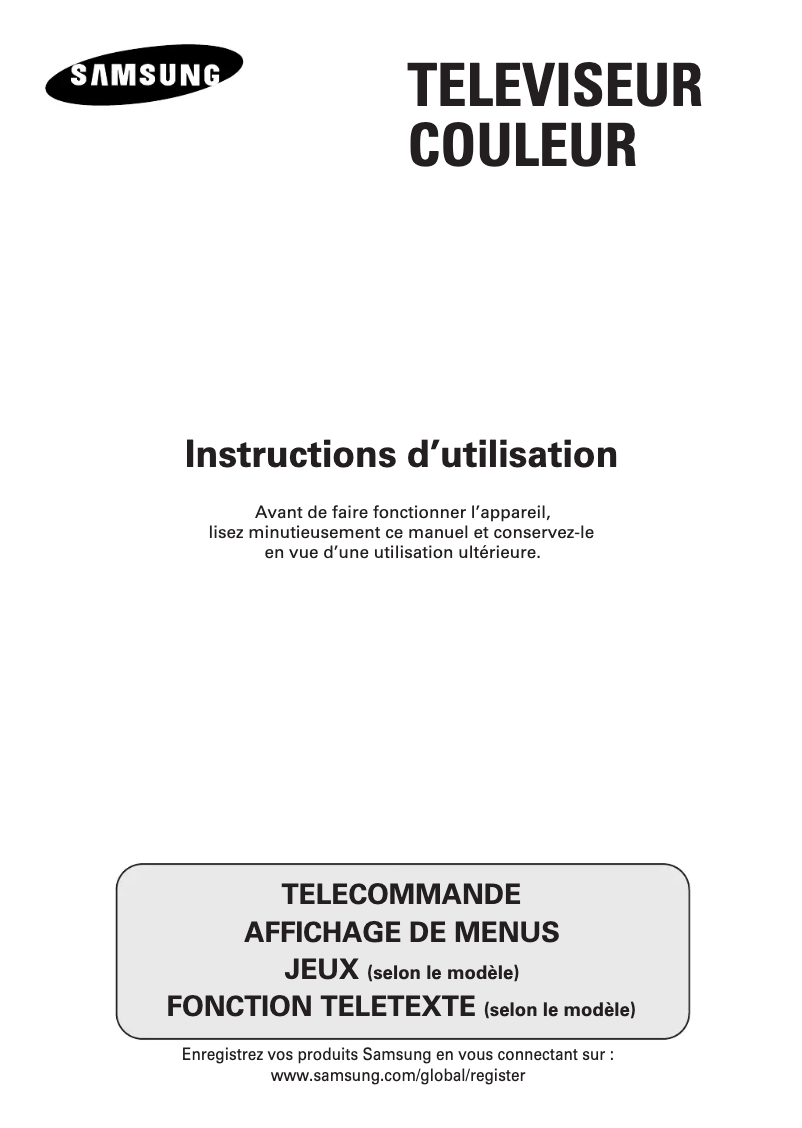 Page 1 de la notice Manuel utilisateur Samsung CS-15K30MJ