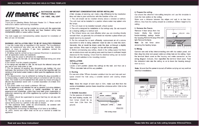 Página 1 del manual Manual de usuario Martec Profile Panel 4