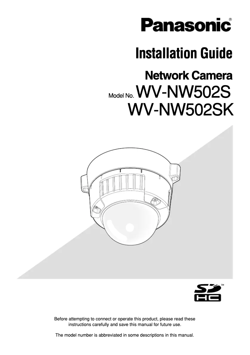 Página 1 del manual Manual de usuario Panasonic WV-NW502S