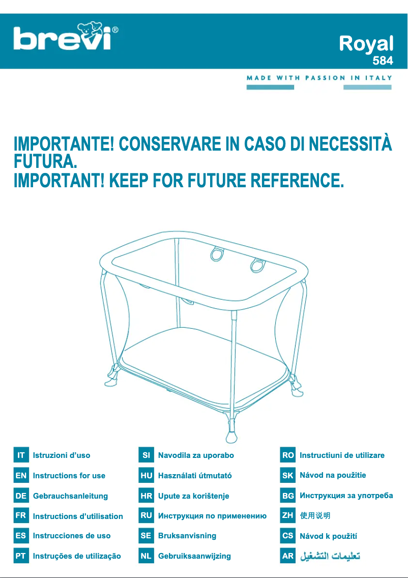 Page 1 de la notice Manuel utilisateur Brevi Royal