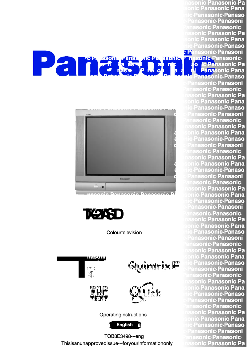 Page 1 de la notice Manuel utilisateur Panasonic TX-21AS1D