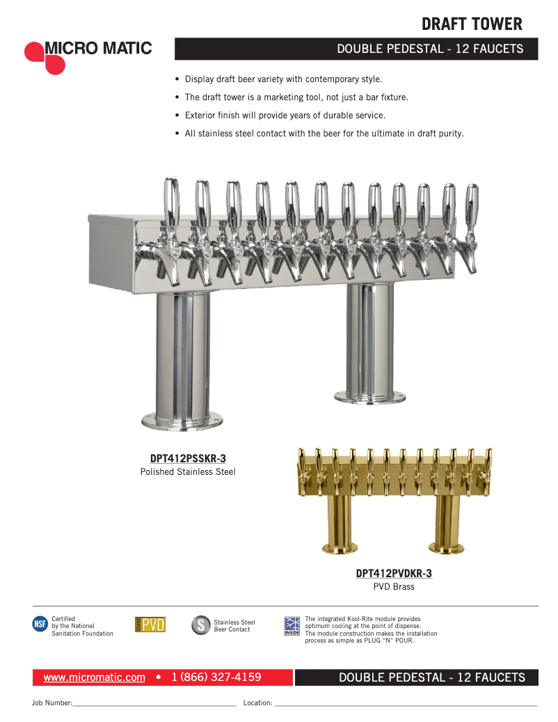 Page 1 de la notice Manuel utilisateur Micro Matic DPT412PSSKR-3