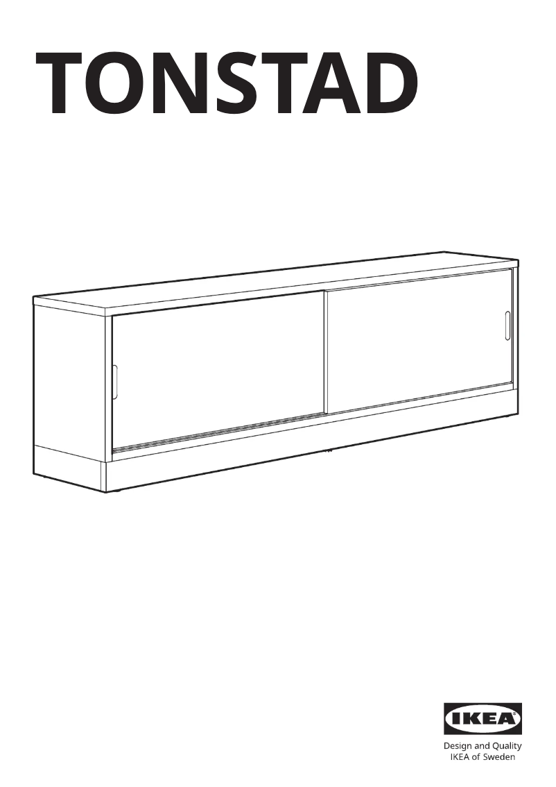 Page 1 de la notice Manuel utilisateur Ikea TONSTAD 004.893.02