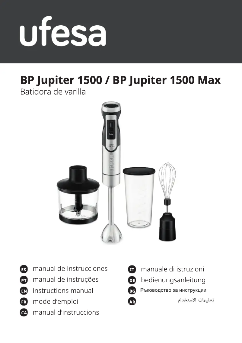 Page 1 de la notice Manuel utilisateur Ufesa Jupiter Max