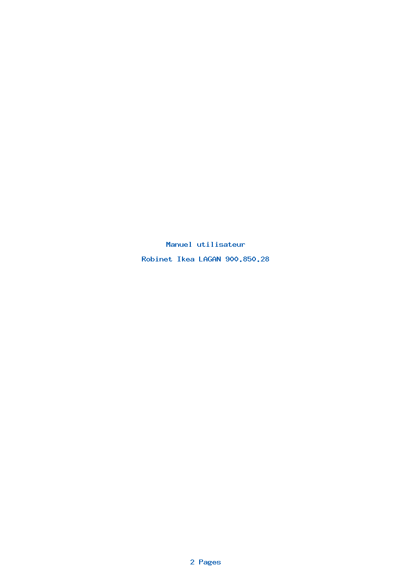 Page 1 de la notice Manuel utilisateur Ikea LAGAN 900.850.28