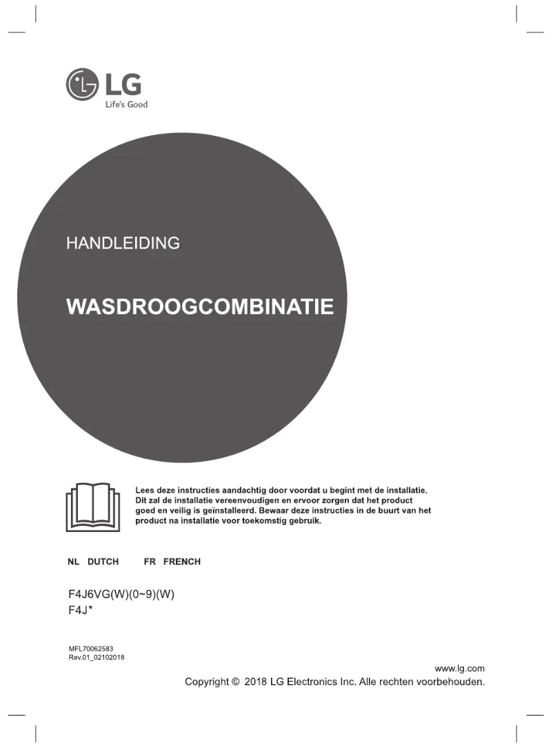 Page 1 de la notice Manuel utilisateur LG F4J6VG0W
