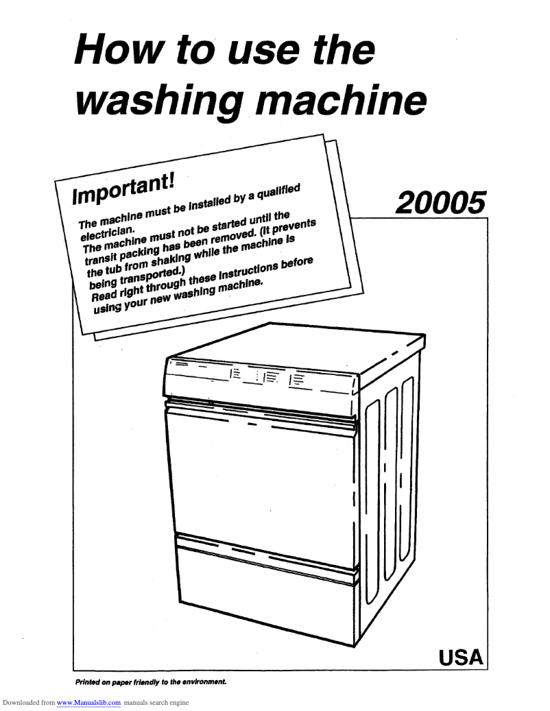 Page 1 de la notice Manuel utilisateur Asko 20005