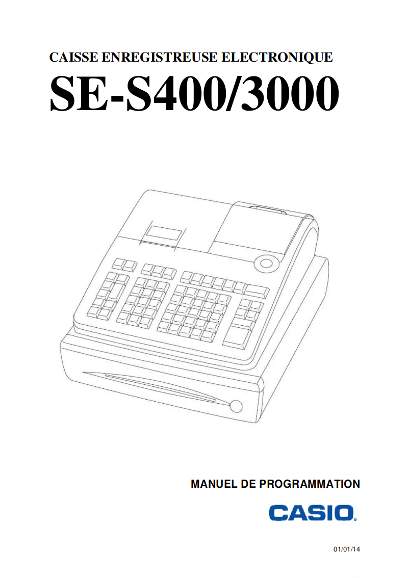 Page 1 de la notice Guide de démarrage rapide Casio SE-S3000