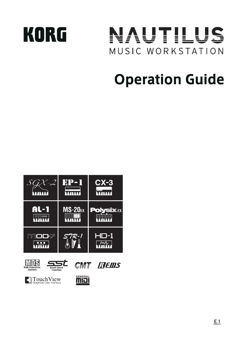 Page 1 de la notice Manuel utilisateur Korg Nautilus 61